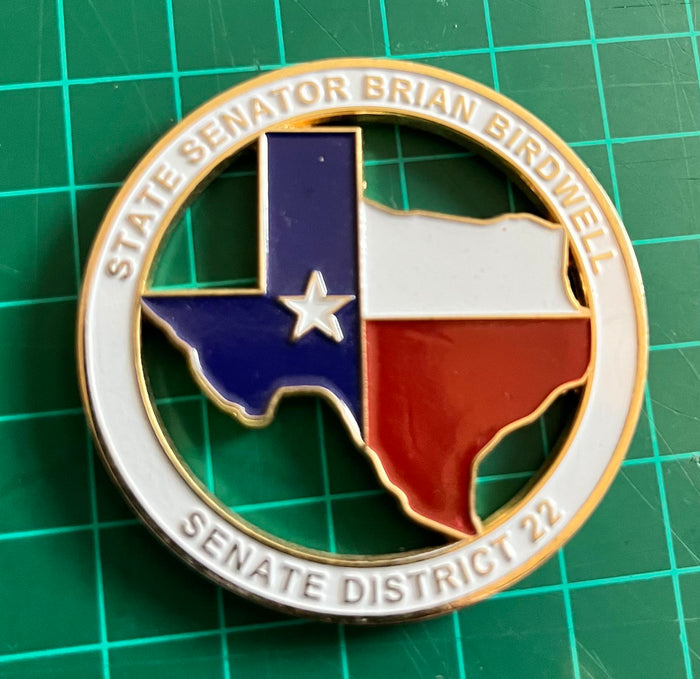 Texas State Senator Brian Birdwell coin