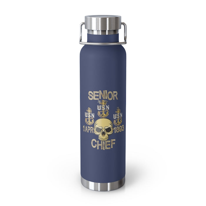 Senior Chief Skull 22oz Vacuum Insulated Bottle