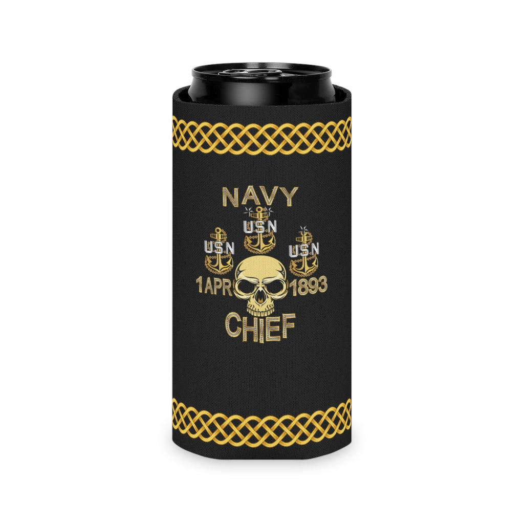 Navy Chief Regular or Slim Can Holder