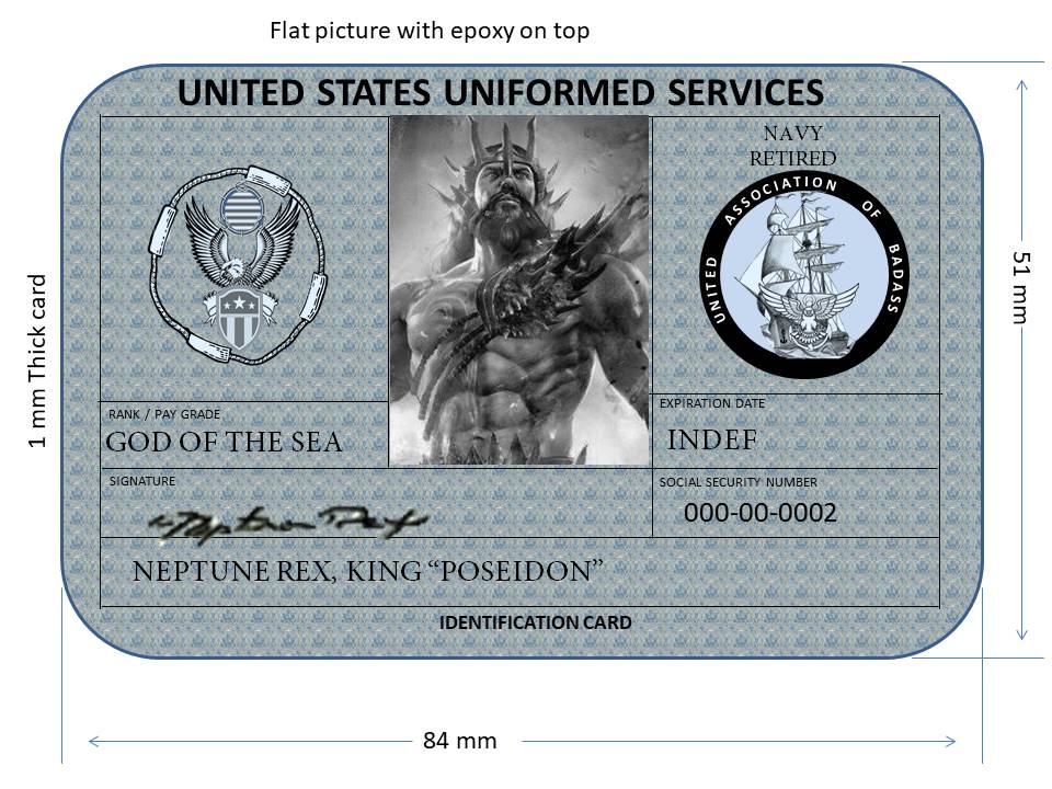 Famous ID Cards - King Neptune