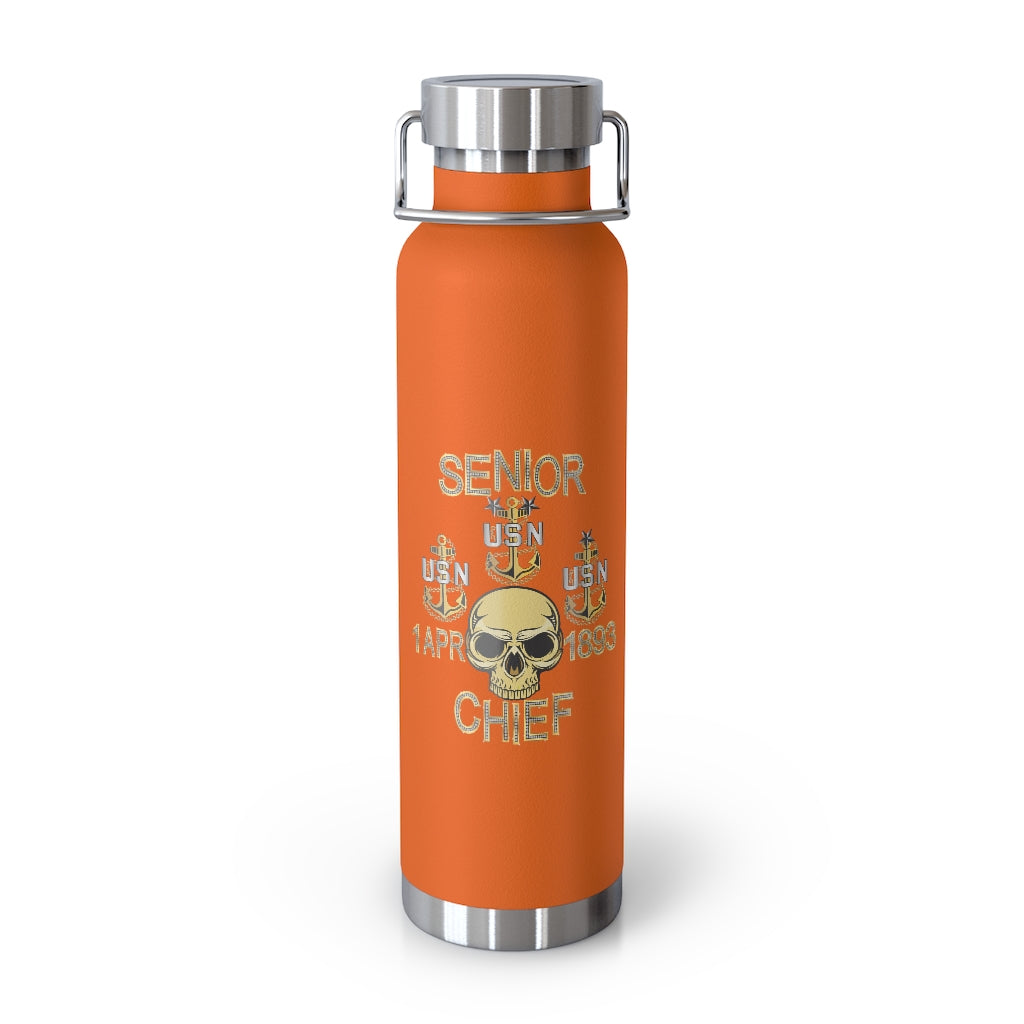 Senior Chief Skull 22oz Vacuum Insulated Bottle
